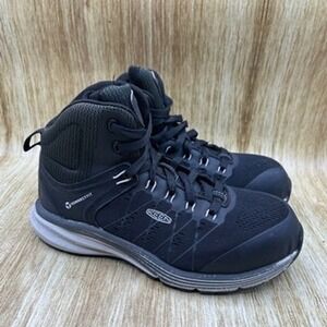KEEN Utility Vista Energy Women's Size 7.5 M Mid Top Work Boots Safety Toe Black